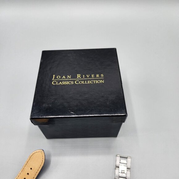 Joan Rivers Classics Collection Watch Lot V377 Blue Leather & Clear Bands NEW - Picture 12 of 12